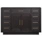 Lexora Home Abbey 48" Single Bathroom Vanity in Black Oak with 2 cm White Cultured Marble Top and Rectangular Sink, , large
