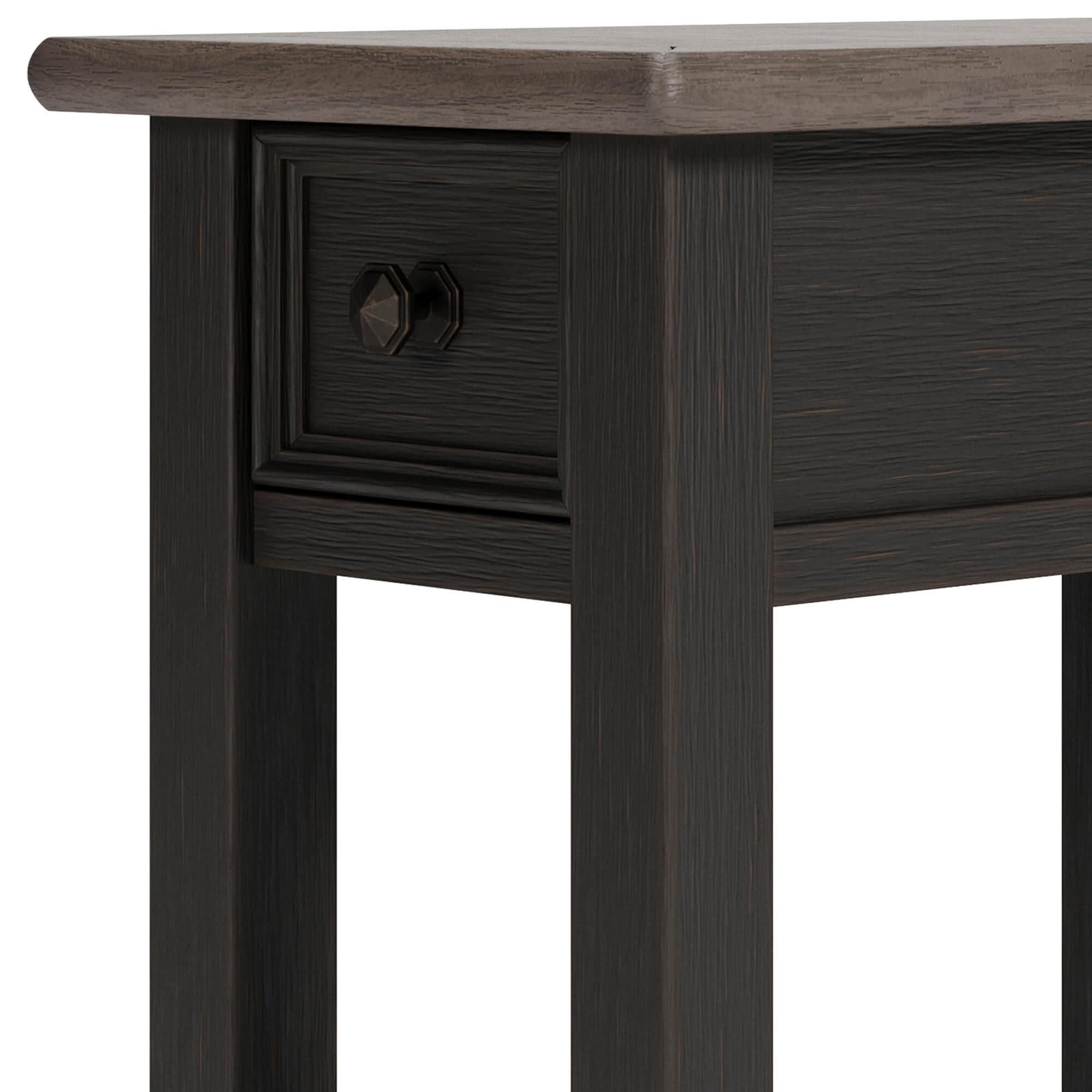 Ashley Tyler Creek End Table in Grayish Brown and Black