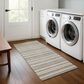 Dalyn Rug Company Soft Essentials Striped Taupe 2"3" x 7"6" Indoor/Outdoor Runner, , large