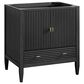 James Martin Myrrin 30" Single Bathroom Vanity in Carbon Oak with 3 cm Tajnar Eclos Top and Rectangular Sink, , large