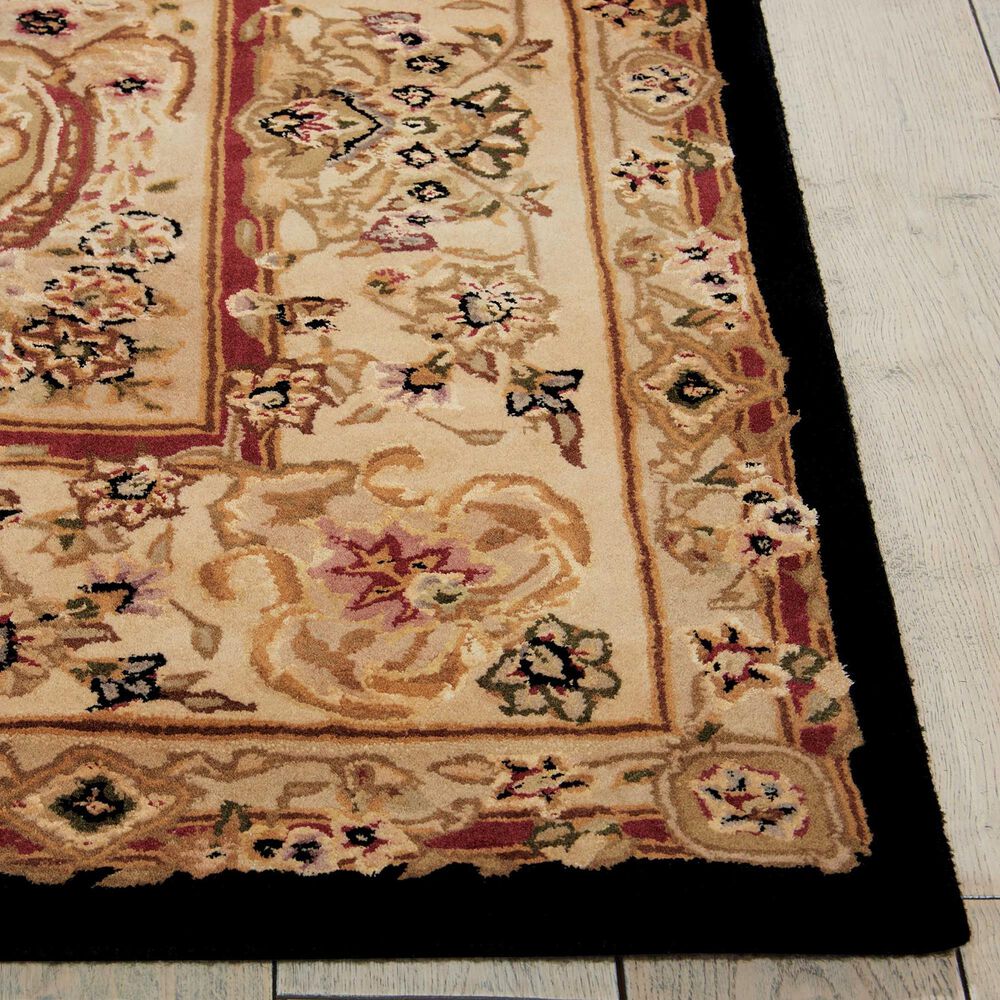 Nourison 2&#39;3&quot; x 8&#39; Black Runner, , large