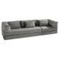 Jaxx Unsofa Stationary Sofa in Elephant Dark Grey Velvet, , large
