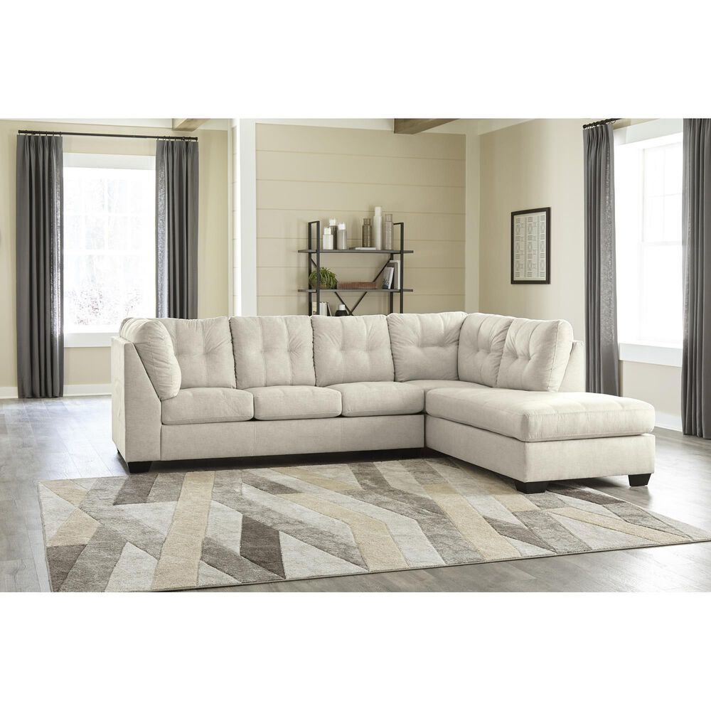 Ashley Falkirk 2-Piece Right Facing Sectional with Chaise in Parchment, , large