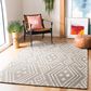 Safavieh Micro-Loop Southwestern 4" x 6" Grey and Ivory Area Rug, , large