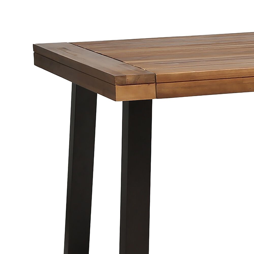 Noble House Carlisle Patio Dining Table in Sandblast Teak Brown, , large