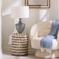 Jamie Young Penhurst Side Table in Blue, White and Natural, , large