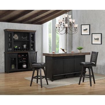 Radius Ashford Complete Back Bar and Hutch in Black, , large
