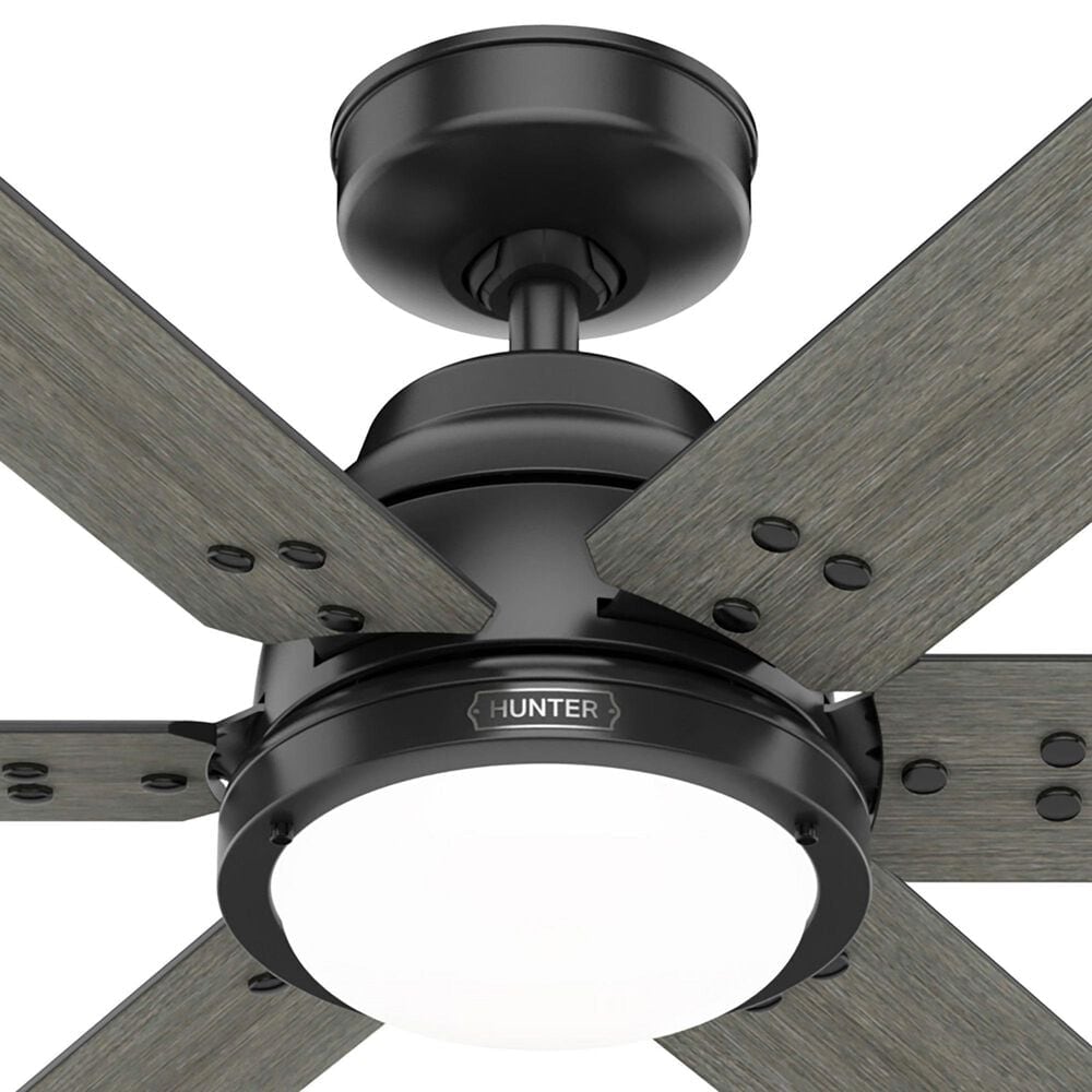 Hunter Gravity 72&quot; Ceiling Fan with LED Light in Matte Black, , large