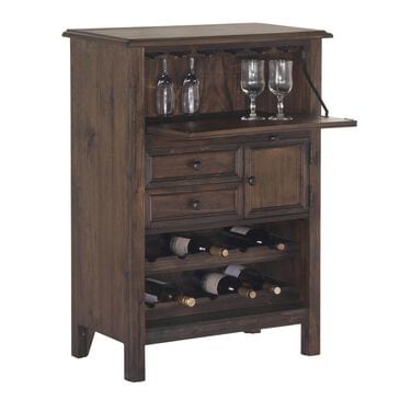 Sterling Timber 2-Drawer Wine Cabinet with Wine Racks in Brown, , large