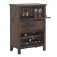 Sterling Timber 2-Drawer Wine Cabinet with Wine Racks in Brown, , large