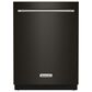 KitchenAid 24" Built-In Bar Handle Dishwasher with FreeFlex 3rd Rack and Top Control in Black Stainless Steel, , large