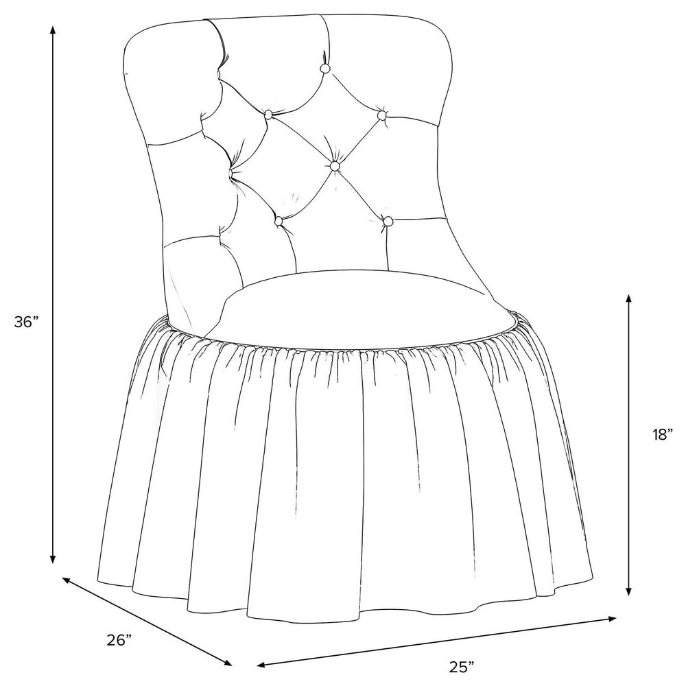 Skyline Furniture Adara Accent Chair in Velvet White NFM