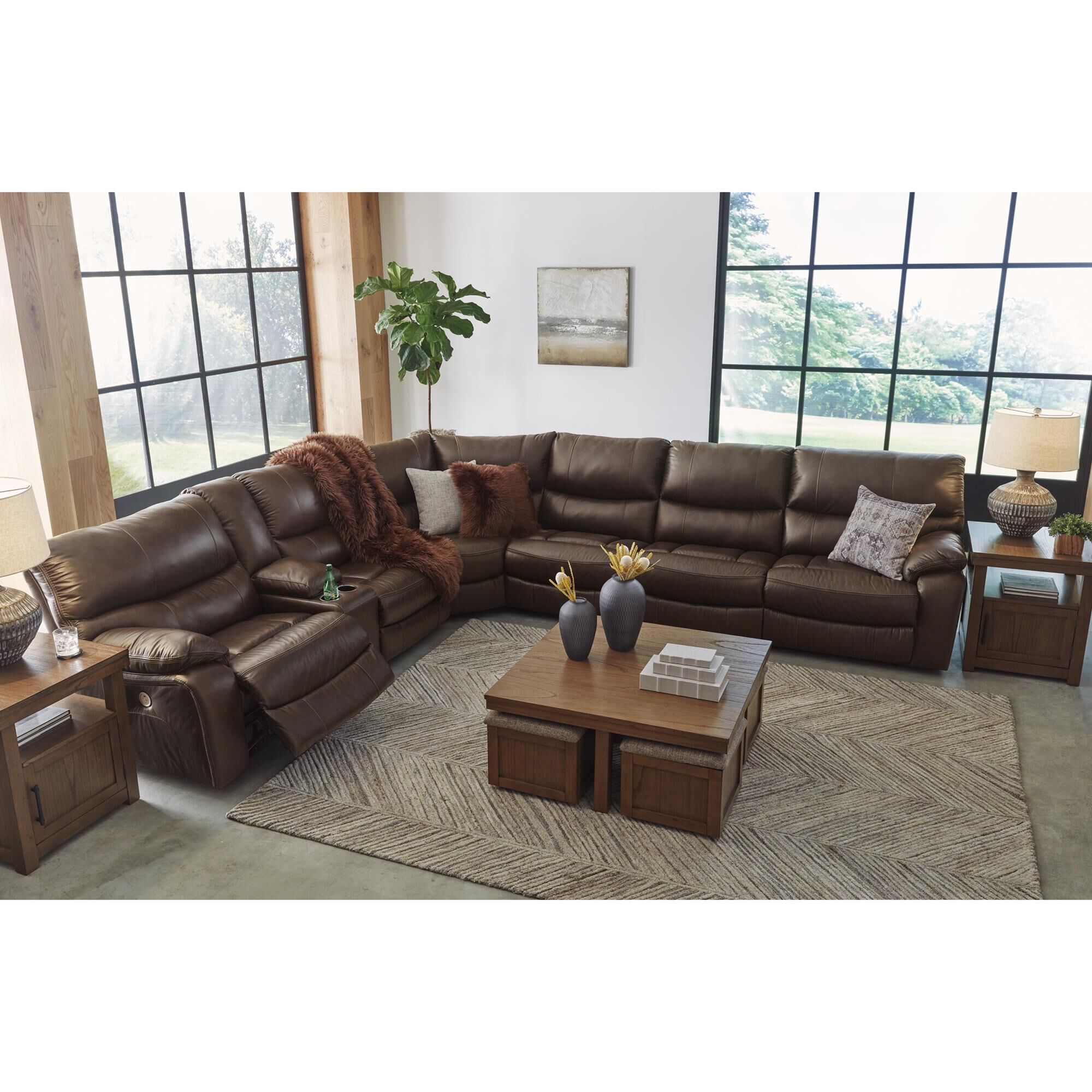 Small sectional with hotsell chaise and recliner