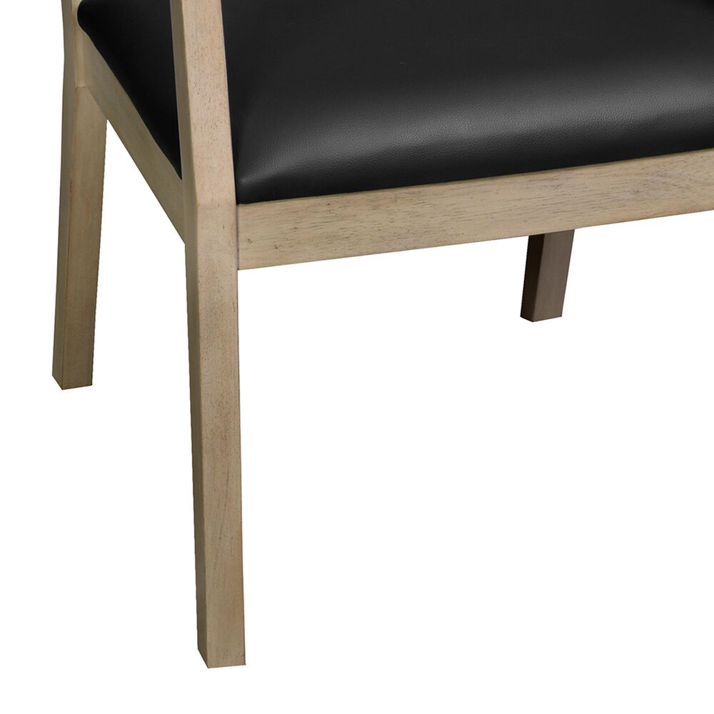 Regency Global Sourcing Regent WallGuard Guest and Reception Side Chair with Black Cushion in Noble Oak, , large