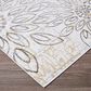 Couristan Calinda Summer Bliss 2" x 3" Gold, Silver and Ivory Area Rug, , large