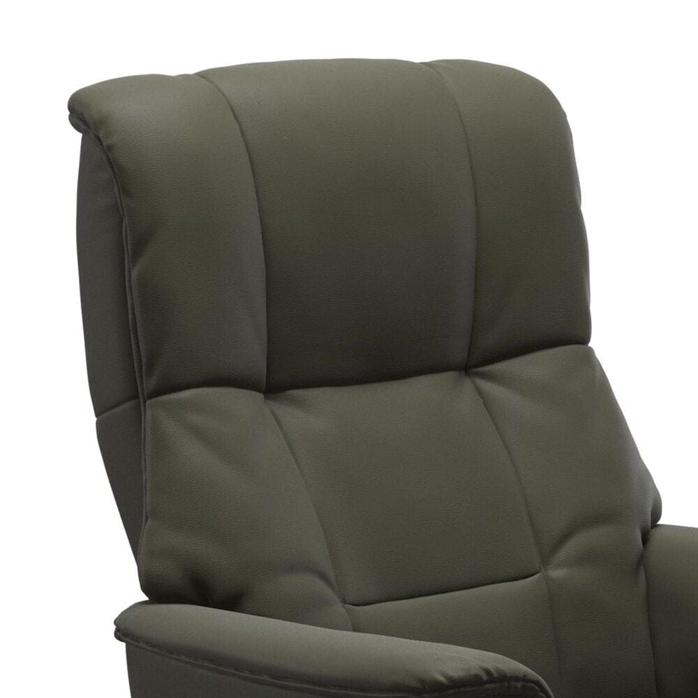Stressless Mayfair Medium Chair and Ottoman in Paloma Dark Olive, , large