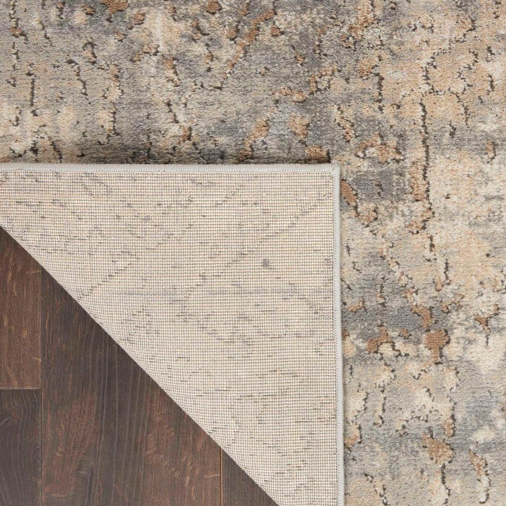 Nourison Quarry QUA03 2&#39;2&quot; x 10&#39; Beige and Grey Runner, , large