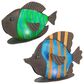 The Gerson Company 11" Solar Meadow Fish in Brown, Blue and Green, , large