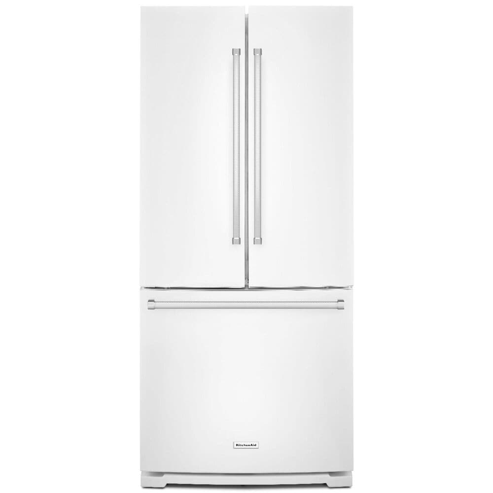 KitchenAid 20 Cu. Ft. Standard Depth French Door Refrigerator in White, , large