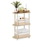 HOMLUX Turn-N-Tube 3-Tier Oval Side Display Rack in Bauhaus Oak and Beige, , large