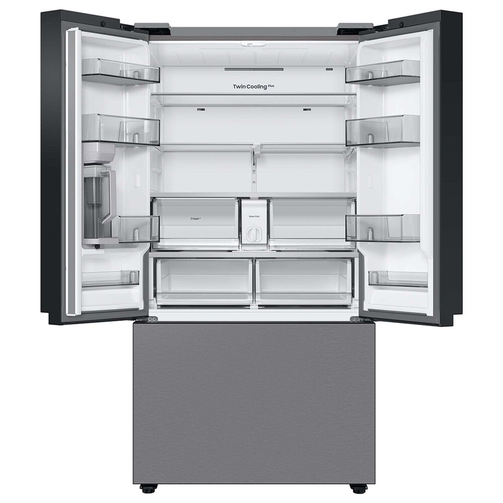 Samsung 4-Piece Kitchen Package with 30 Cu. Ft. French Door Refrigerator and 6.3 Cu. Ft. Smart Freestanding Electric Range in Stainless Steel, , large