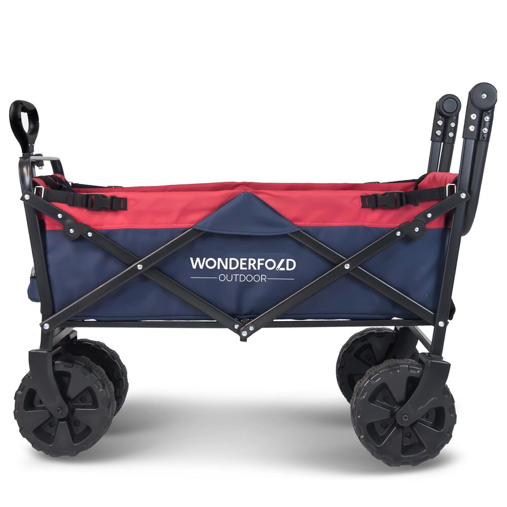 Wonderfold Utility Push and Pull Folding Wagon in Navy and Red, , large