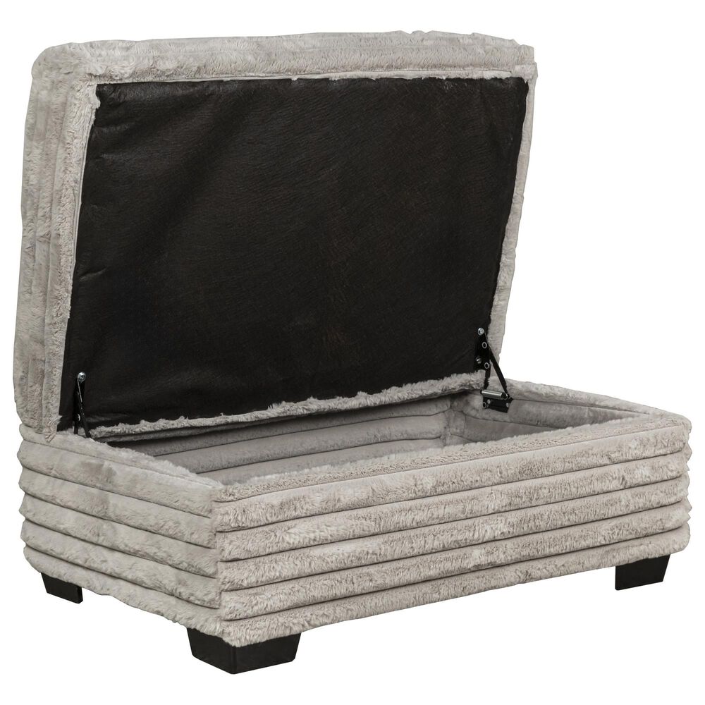 J Cooper USA Storage Ottoman in Julia Fog, , large