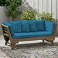 Hearth and Haven Ottavio Outdoor Sofa Daybed in Dark Teal, , large