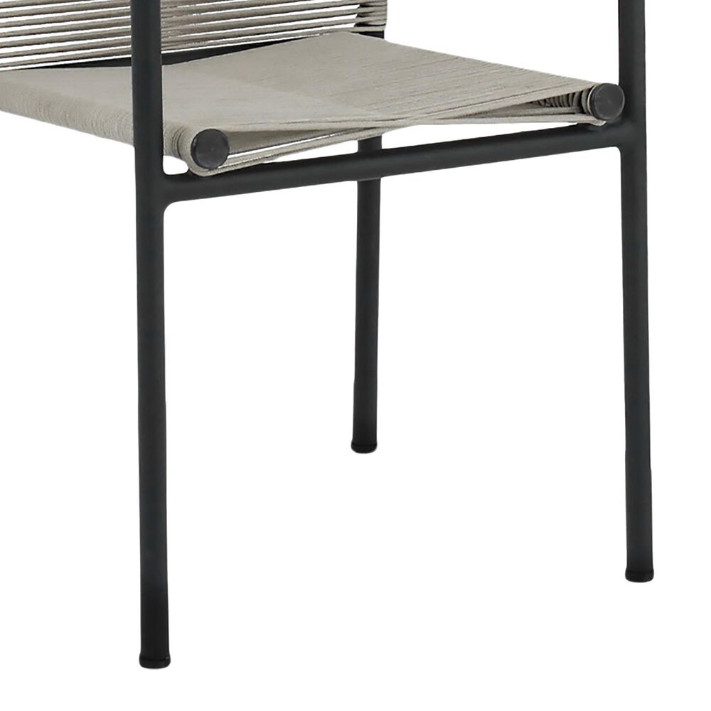 Alfresco Home Jakarta Stackable Dining Arm Chair in Taupe, , large