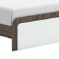 Ashley Kendanport King Platform Upholstered Bed in Brown and White, , large