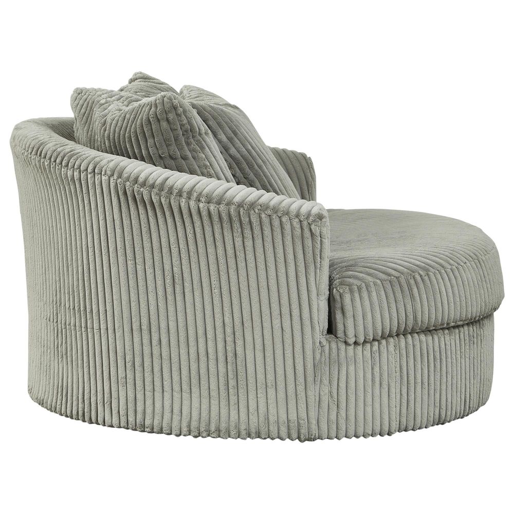 Ashley Lindyn Oversized Swivel Accent Chair in Fog, , large