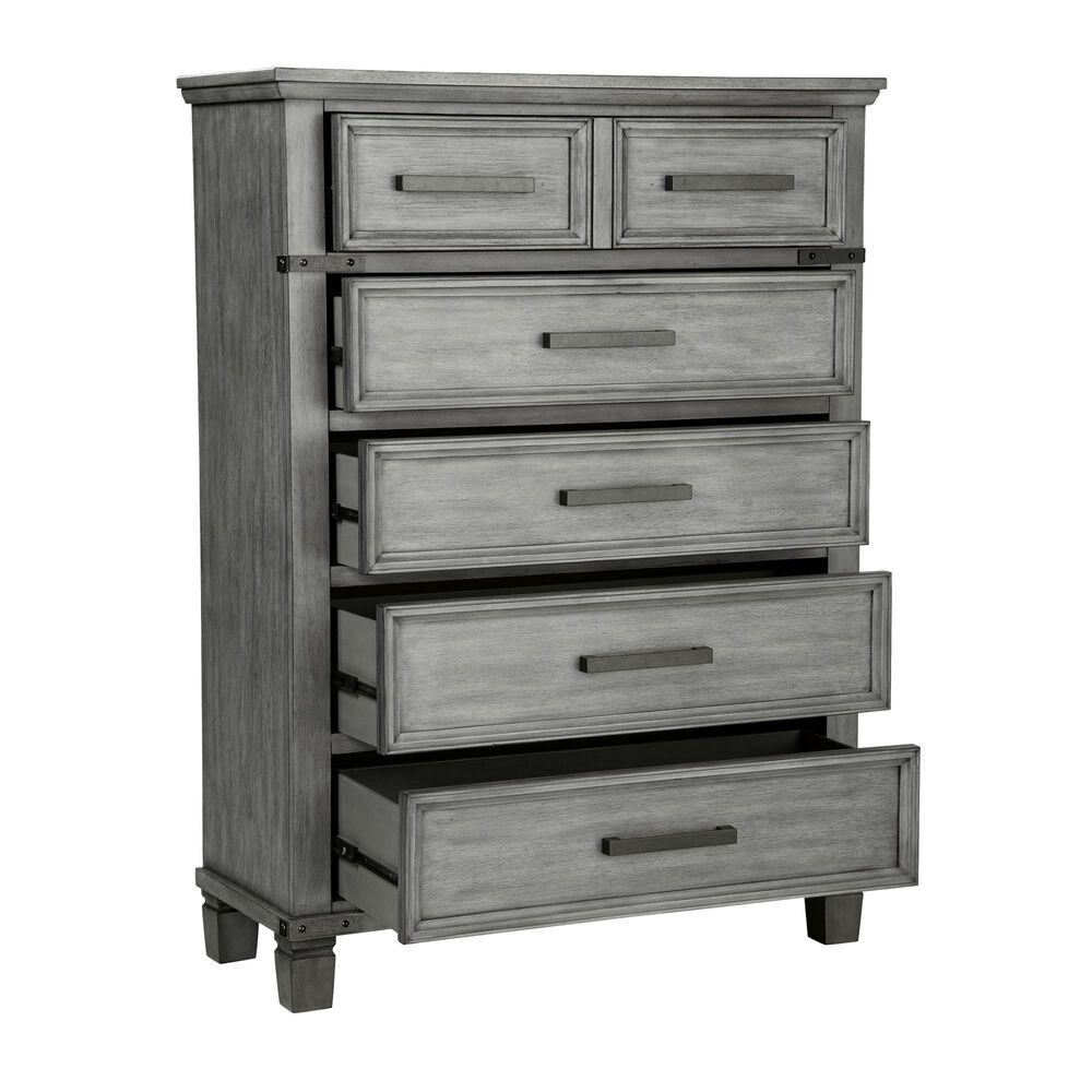 Ashley Russelyn 5-Piece King Storage Bedroom Set in Gray, , large
