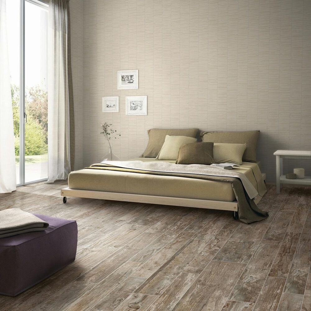 Dal-Tile Artcrafted Dune 1&quot; x 6&quot; Straight Joint on 11.5&quot; x 9.75&quot; Glazed Ceramic Mosaic Sheet, , large