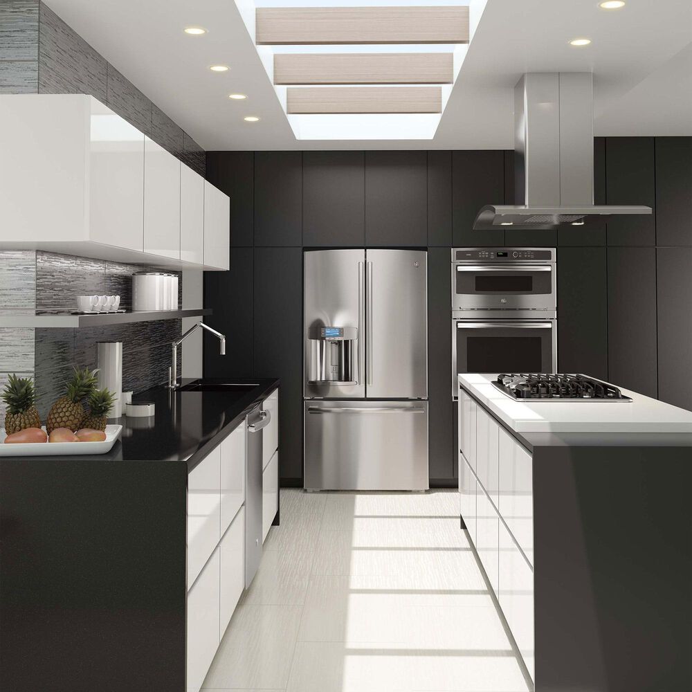GE Profile 36" Island Mount Chimney Range Hood in Stainless Steel, , large