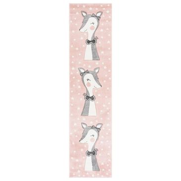 Safavieh Carousel CRK191P 2" x 8" Pink and Ivory Kids Runner, , large