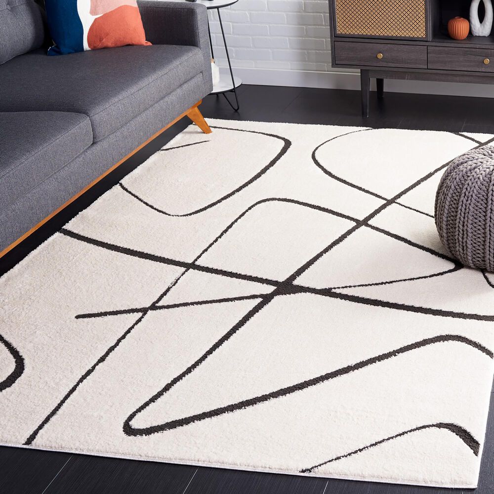 Safavieh Melody MEL120A 4&#39; x 6&#39; Ivory and Black Area Rug, , large