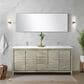 Lexora Home Lafarre 72" Double Bathroom Vanity in Rustic Acacia with 2 cm White Cultured Marble Top and Rectangular Sinks, , large