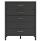 Ashley Cadmori 5-Drawer Chest in Matte Black and White, , large