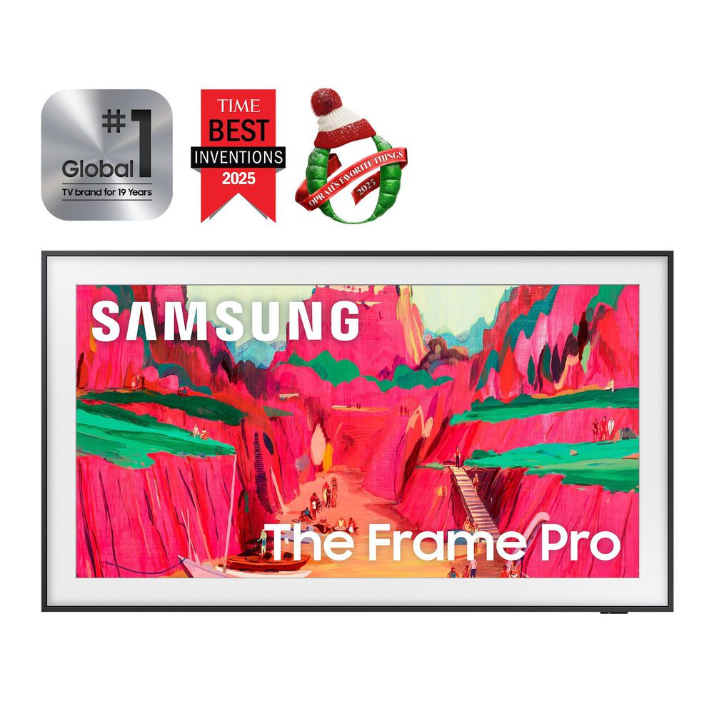 Samsung 85&quot; Class LS03F The Frame Pro QLED 4K in Black - AI Smart TV, , large