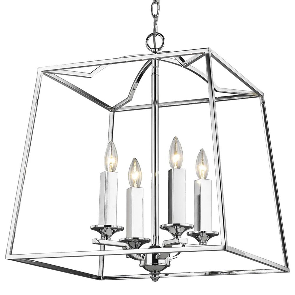 Golden Lighting Athena 4-Light Pendant in Chrome, , large