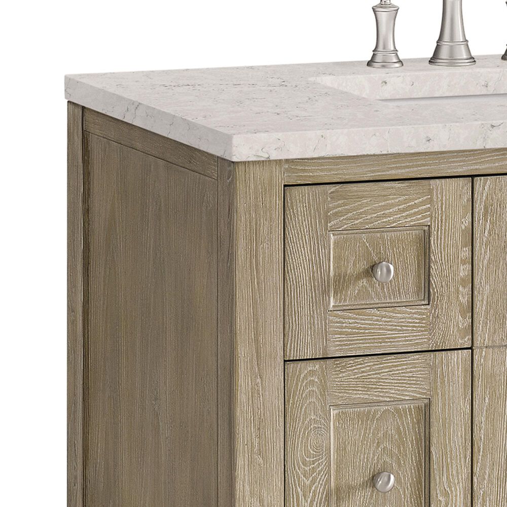 James Martin Vanities Breckenridge 72&quot; Double Vanity in Whitewashed Oak with 3 cm Eternal Jasmine Pearl Quartz Top, , large