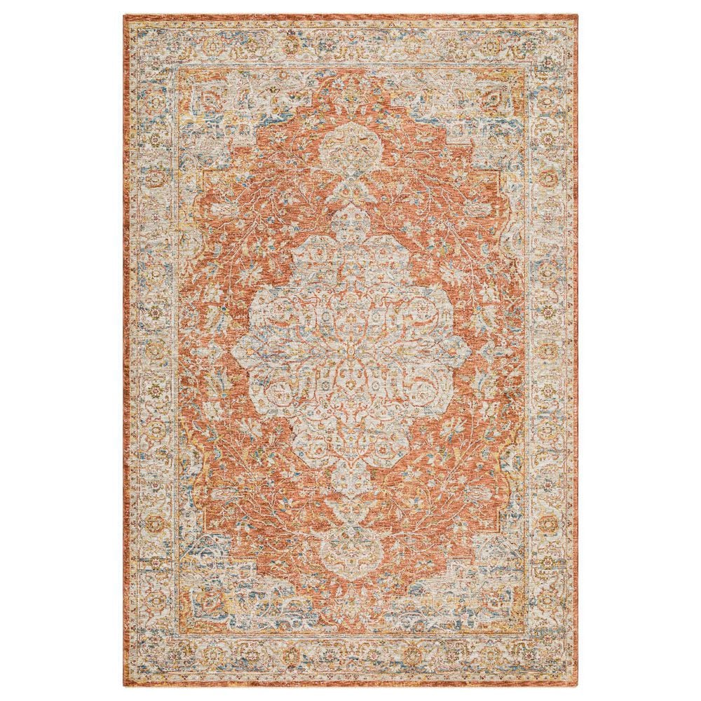 Surya Mona Lisa 10" x 14" Brick Red, Tan, Mustard, Dark Blue, Sage, Burgundy and Olive Area Rug, , large
