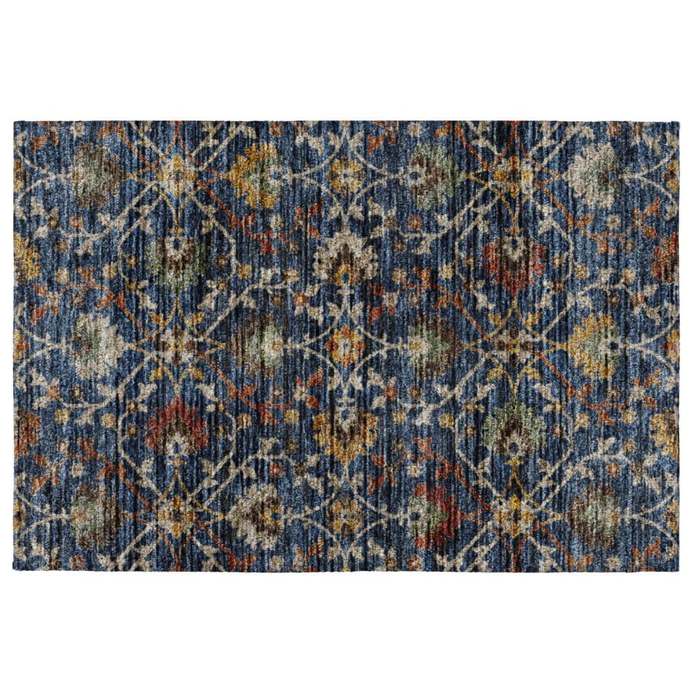 Dalyn Rug Company Silk Road Navy, Copper, Gold, Beige, Sage and Brown 1"8" x 2"6" Area Rug, , large