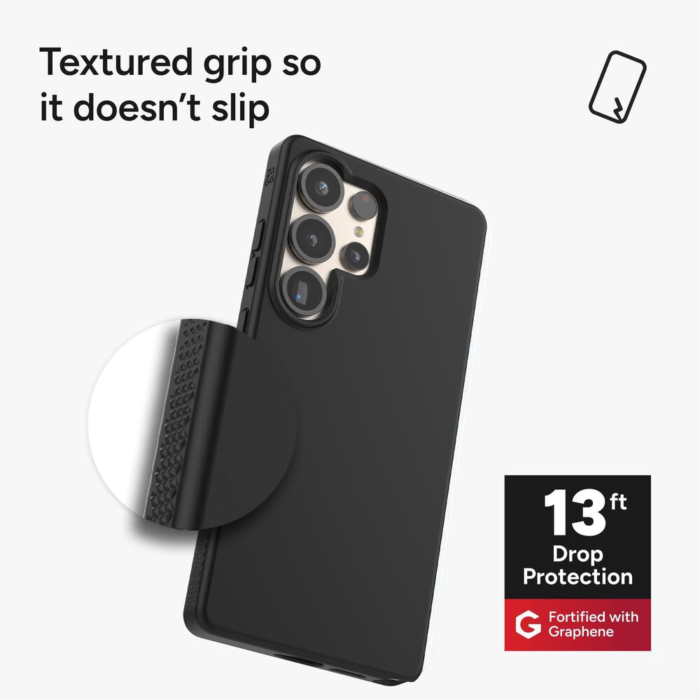 Zagg Milan Snap Opaque Case for Samsung Galaxy S25 Ultra in Black, , large