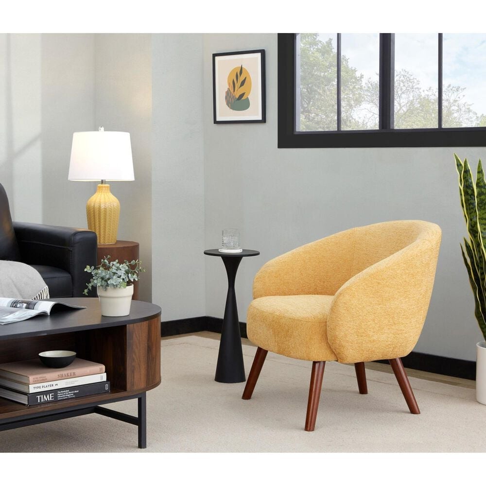 Lumisource Gemma 22" Side Table in Matte Black, , large