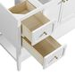 37B Ravello 48" Single Bathroom Vanity Cabinet in Bright White with Marble Top and Backsplash, , large