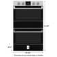 Hestan 30" Double Electric Wall Oven with Convection and TwinVection in Stealth, , large