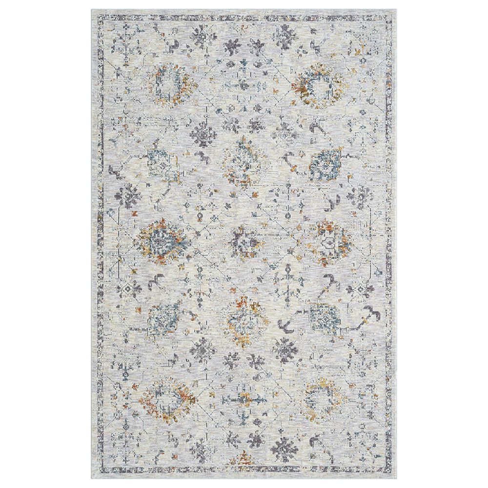 L&R Resources Allure 82470GML Gray and Blue 7"9" x 9"9" Area Rug, , large