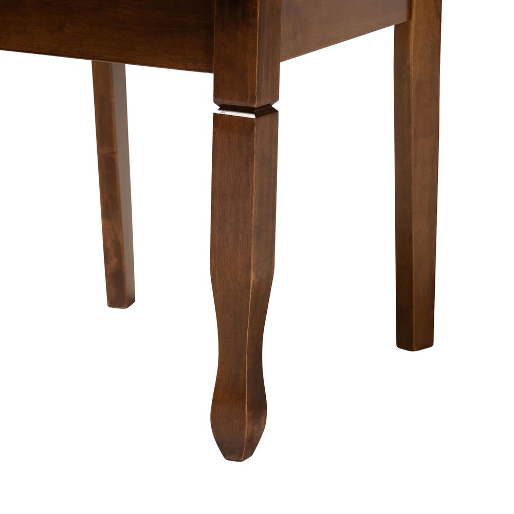 Baxton Studio Ariane 5-Piece Dining Set in Grey/Walnut Brown, , large