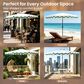 HOMLUX 10" Patio Umbrella in Green, , large